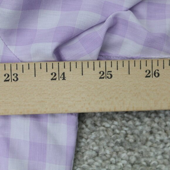 Banana Republic Shirt Men XL 17-17 1/2,  35/36 Purple Non-Iron Tailored Slim L/S - Picture 12 of 14